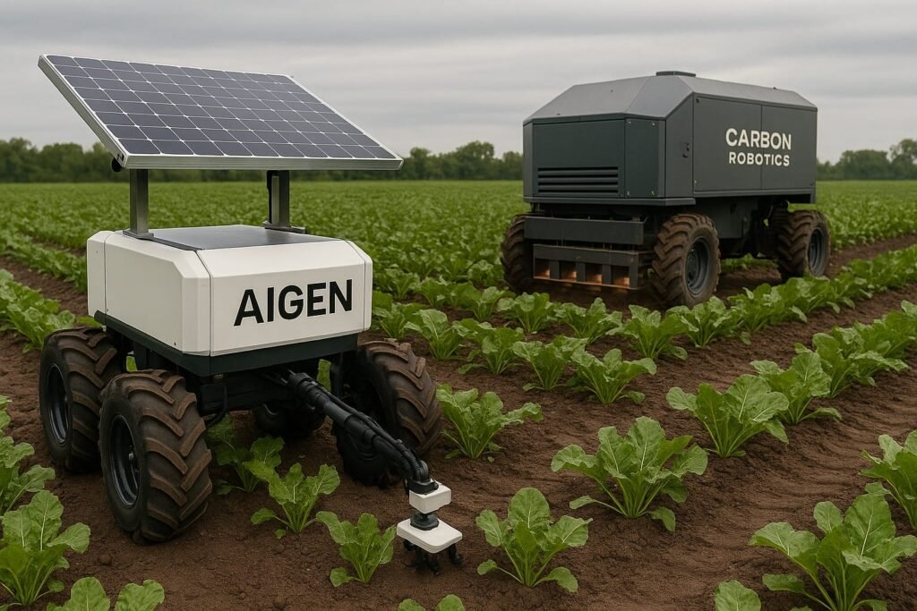 Solinftec expande su robótica agrícola en EE. UU. y presenta estación de recarga solar autónoma